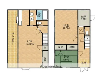 東海道本線 焼津駅 バス乗車時間:31分 焼津市立病院前バス停で下車 徒歩23分 2階建 築33年(2SLDK)の間取り写真