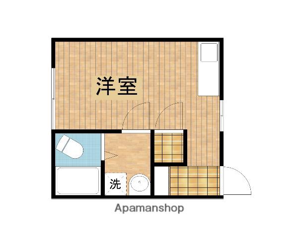 ハイツ池新田(ワンルーム/2階)の間取り写真