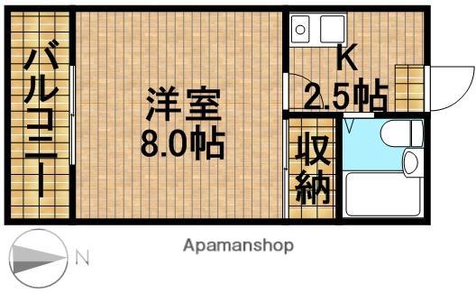 MAKANAⅡ(1K/1階)の間取り写真