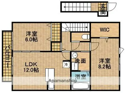 セジュール ブリエ(2LDK/2階)の間取り写真