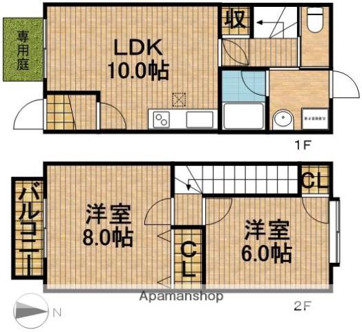 ソーシャル(2LDK)の間取り写真