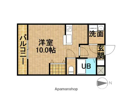 ASTORIA(ワンルーム/2階)の間取り写真