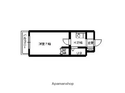 レジデンス浜松(ワンルーム/4階)の間取り写真