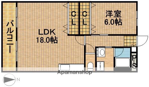 丸竹マンション(1LDK/3階)の間取り写真