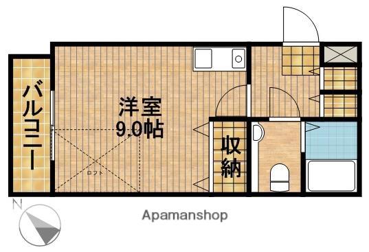 パラドール西伊場(1K/2階)の間取り写真