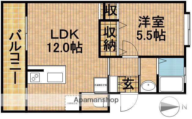 ラフィネ(1LDK/1階)の間取り写真