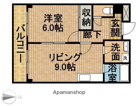 LIMPIA垂木(1LDK/3階)の間取り写真