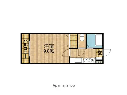 フォルテ(1K/2階)の間取り写真