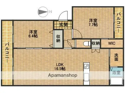 JACK(2LDK/2階)の間取り写真