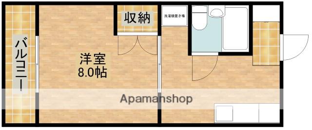 グリーンハイツ根洗(1DK/3階)の間取り写真