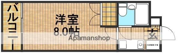中沢CHG(1K/3階)の間取り写真