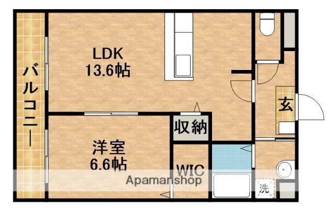 田畑ハイツそれいゆⅡ(1LDK/1階)の間取り写真