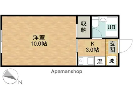 コーポアスカ(1K/1階)の間取り写真