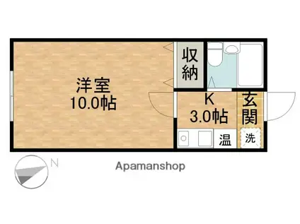 コーポアスカ(1K/1階)の間取り写真