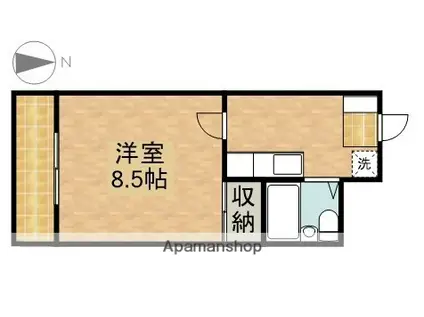 ビクトリアパレス(1K/2階)の間取り写真