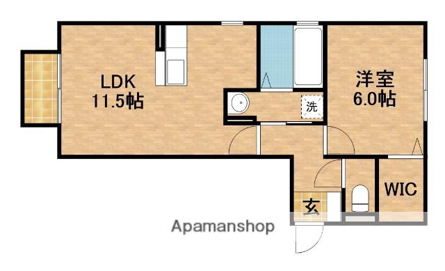 アルモニア Ⅱ(1LDK/2階)の間取り写真
