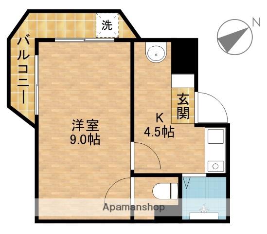 ライフ第3マンション細江(1K/2階)の間取り写真