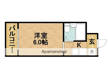 エクセルFI(1K/3階)の間取り写真