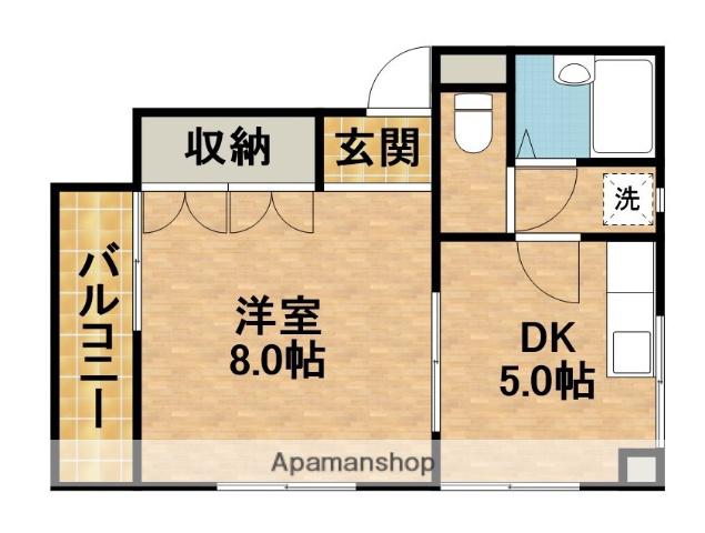 アパーション秀浩(1DK/2階)の間取り写真