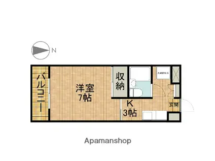 TJハイツ住吉(1K/4階)の間取り写真