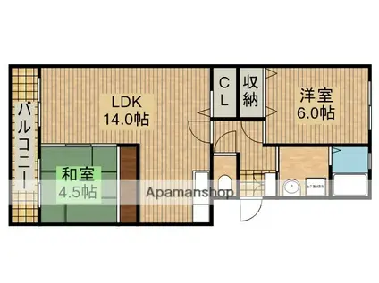 メローネINN(2LDK/2階)の間取り写真