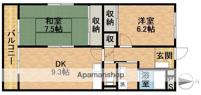エムザ西貝(2DK/1階)の間取り写真