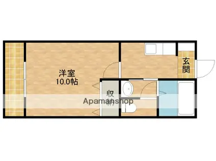 PARK ATELIER(1K/3階)の間取り写真