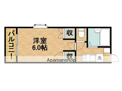 メゾンドヒロ(1K/4階)の間取り写真