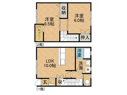 クレールⅡ(2LDK)の間取り写真