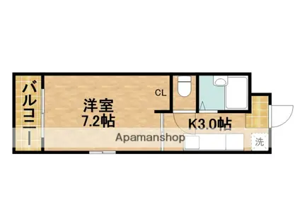 ラフォーレ半田(1K/1階)の間取り写真