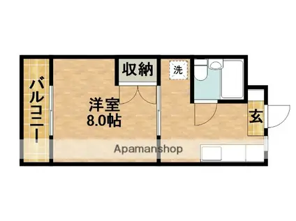 ロイヤルマルトウ(1DK/1階)の間取り写真