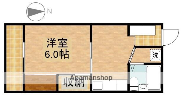 サンテラス岡本(1K/2階)の間取り写真