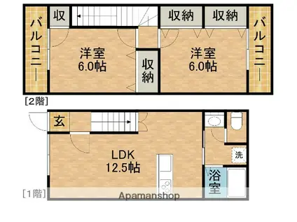 SKY VIEW(2LDK)の間取り写真