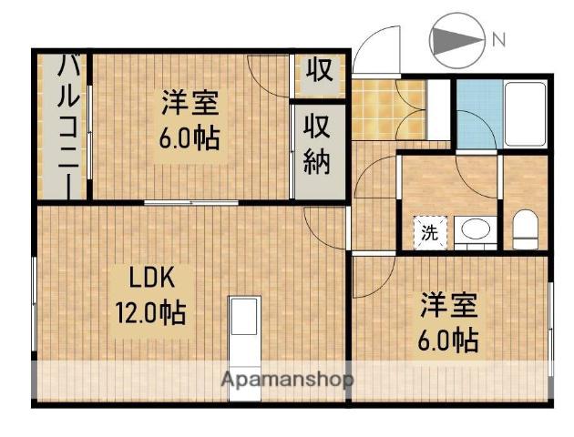 フェニックス(2LDK/3階)の間取り写真
