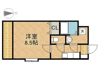 インフィニート(1K/3階)の間取り写真