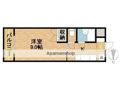 コンチェルト(1K/1階)の間取り写真