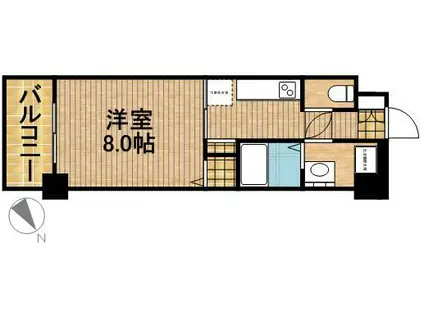 アップル第7 マンション(1K/3階)の間取り写真