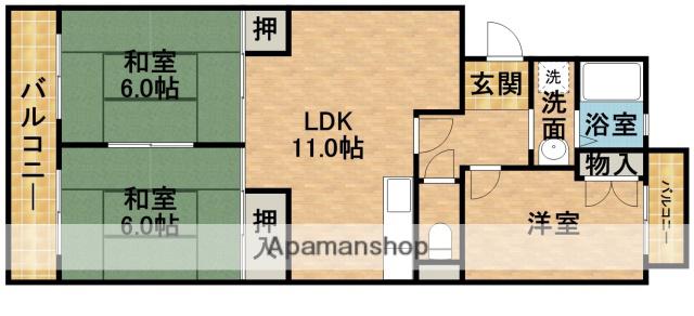 グランドパレス(3LDK/3階)の間取り写真