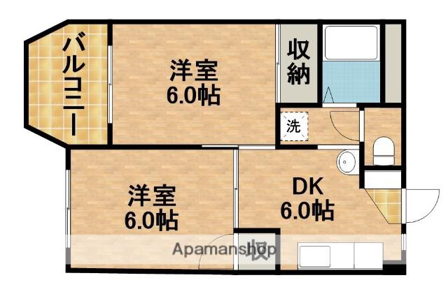 野中第3マンション(2DK/3階)の間取り写真