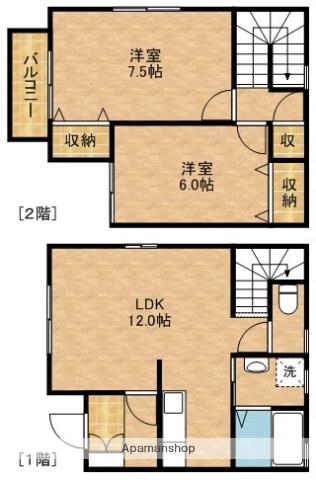 メロディーⅠ(2LDK)の間取り写真