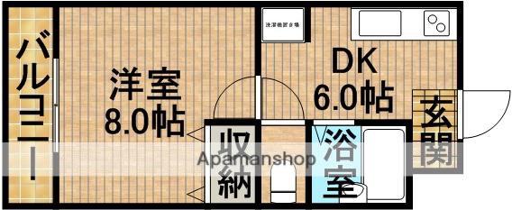 シンフォニー(1DK/1階)の間取り写真