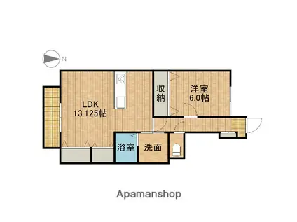 メモリーハイツ(1LDK/1階)の間取り写真