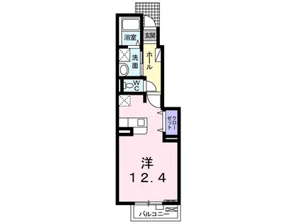 ピチカートA(1K/1階)の間取り写真
