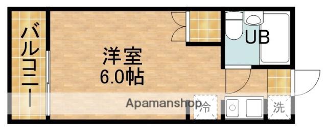 キュービックス(ワンルーム/1階)の間取り写真