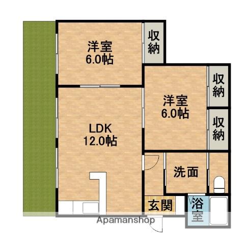 BLUE ROSEB(2LDK/1階)の間取り写真