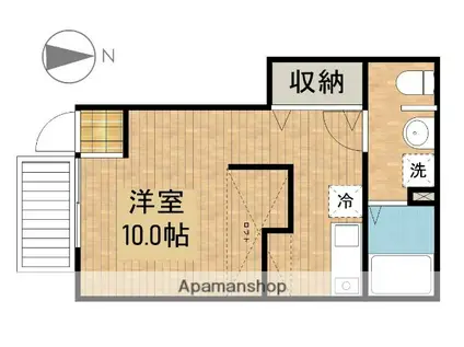 ロブスターハウス(ワンルーム/1階)の間取り写真