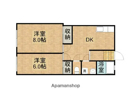 マンションニューエアラ(2DK/2階)の間取り写真