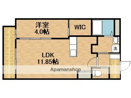 ル・リオンクリーク(1LDK/3階)の間取り写真
