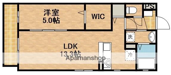 RASSURER HATAGO(1LDK/1階)の間取り写真