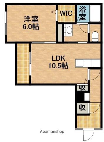 VILLANY NORD(1LDK/3階)の間取り写真